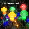 Solar Mushroom Light; Multi-Color Changing LED Outdoor Flowers Garden Courtyard Yard Patio Outside Christmas Holiday Decor